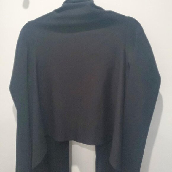 Jarbo Black Open Front Long Sleeve Shawl Collar Stretch Cardigan Jacket 38 S/M - Picture 6 of 8